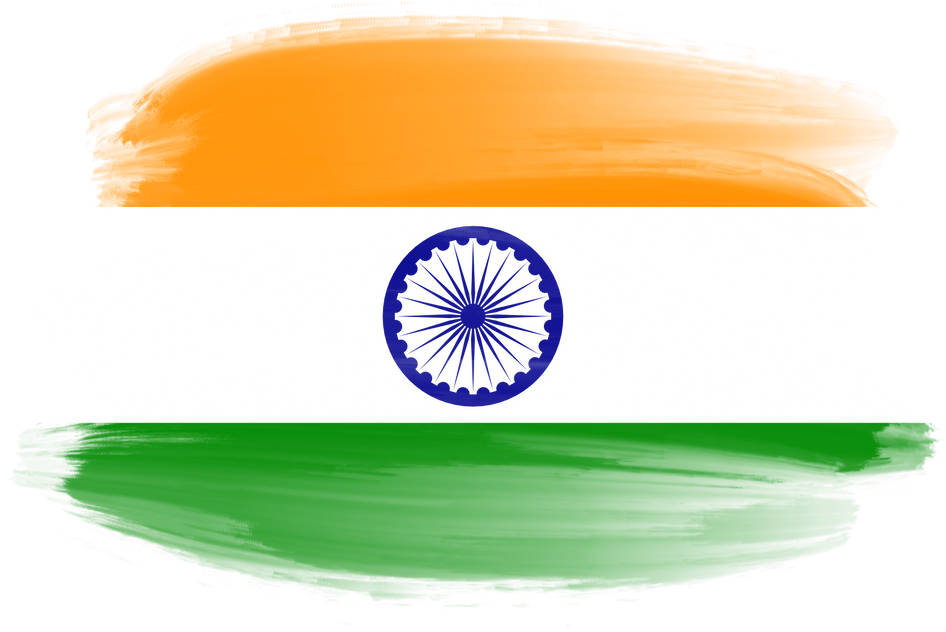 India Flag Brushstroke